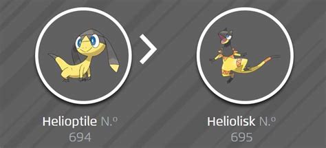 heliolisk pokemon evolves.